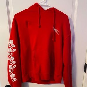 Obey Thorns Red Rose Hoodie size large